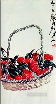 Fruta de lichi Qi Baishi 2 tinta china antigua Pinturas al óleo